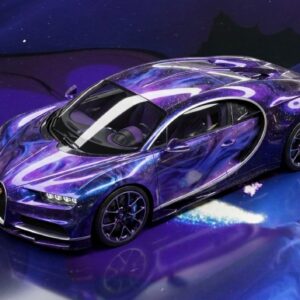 Nebula Drift - Bugatti Chiron - French Racing Blue (224) - Splatchi Couture #vincodeart