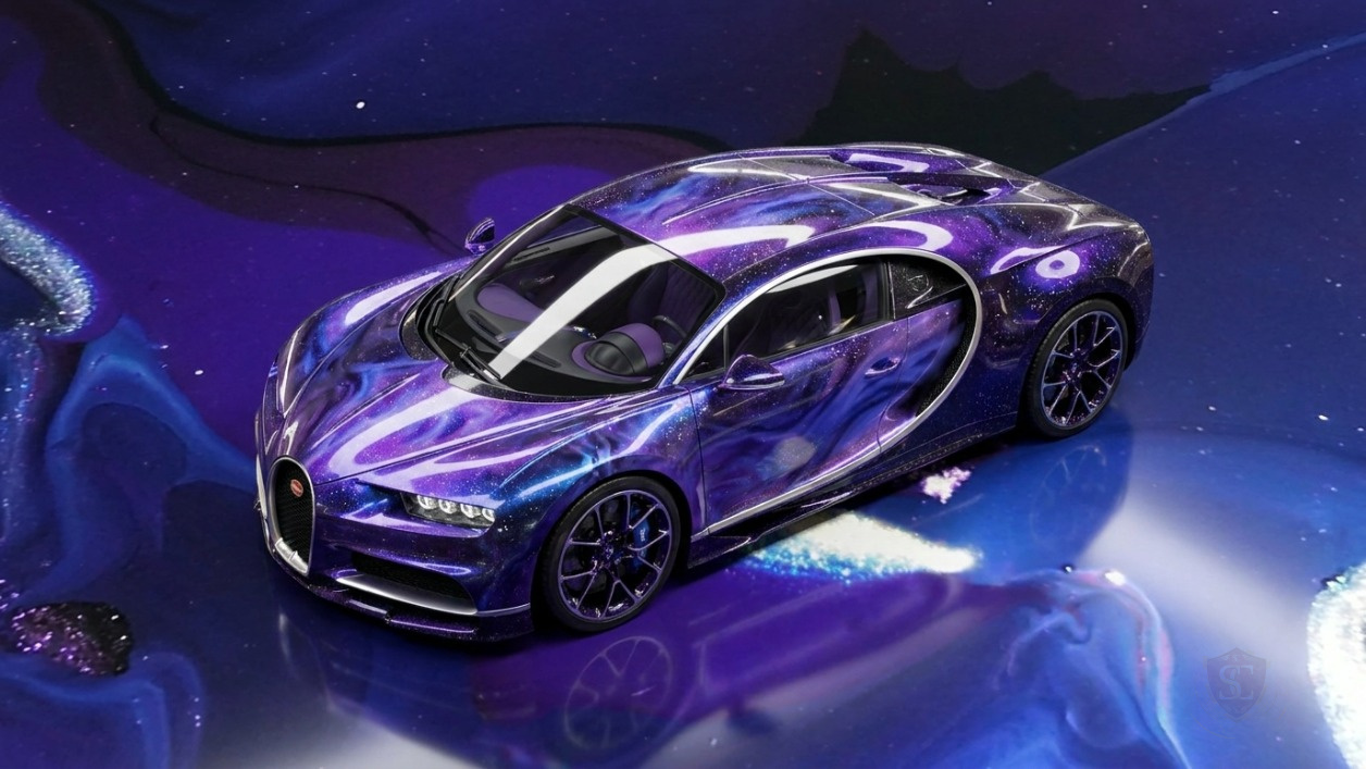 Nebula Drift - Bugatti Chiron - French Racing Blue (224) - Splatchi Couture