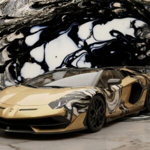 Gilded Chaos - Lamborghini Aventador SVJ - Verde Alceo (Ad Personam) - Splatchi Couture #vincodeart