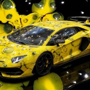 Toxic Bloom - Lamborghini Aventador SVJ - Verde Alceo (Ad Personam) - Splatchi Couture #vincodeart