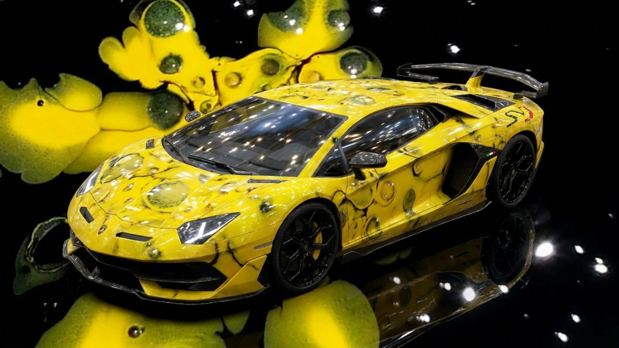 Toxic Bloom - Lamborghini Aventador SVJ - Verde Alceo (Ad Personam) - Splatchi Couture #vincodeart
