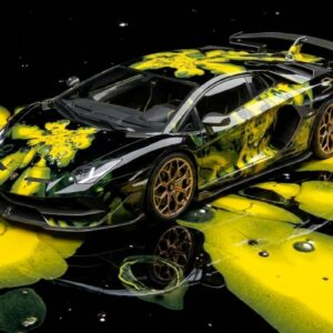 Acid Rain - Lamborghini Aventador SVJ - Verde Alceo (Ad Personam) - Splatchi Couture #vincodeart