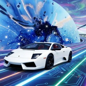 Cosmic Velocity - Lamborghini Murcielago - Giallo Orion (0056) - Splatchi Couture #vincodeart