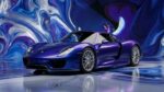 Ultraviolet - Porsche 918 Spyder - Liquid Metal Chrome Blue (3R7) - Splatchi Couture #vincodeart