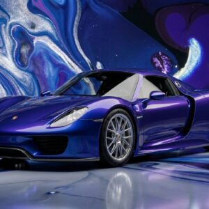 Ultraviolet - Porsche 918 Spyder - Liquid Metal Chrome Blue (3R7) - Splatchi Couture #vincodeart