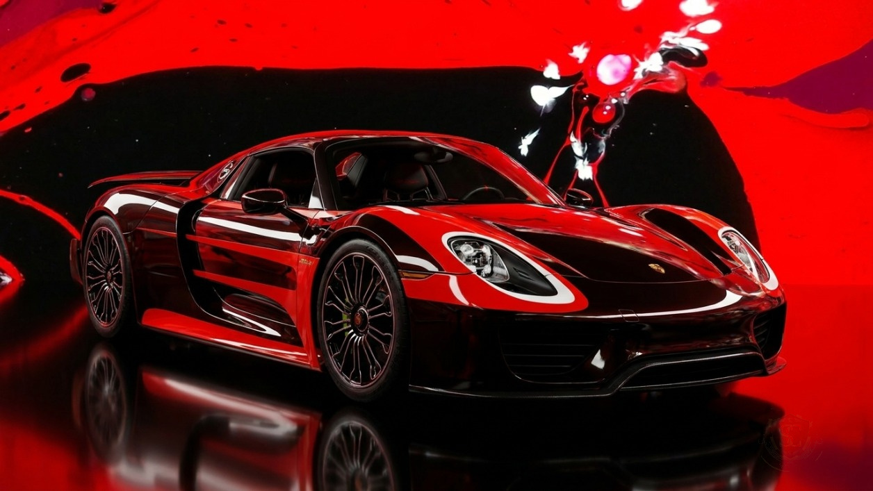 Scarlet Velocity - Porsche 918 Spyder - Liquid Metal Chrome Blue (3R7) - Splatchi Couture