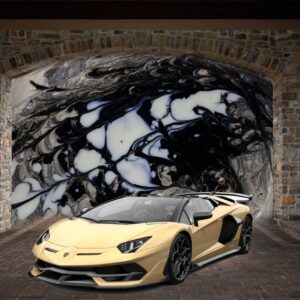 Abstract Tempest - Lamborghini Aventador - Arancio Argos (0117) - Splatchi Couture #vincodeart